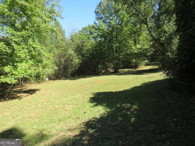 402 Thurman Rd, Stockbridge, GA 30281 - view of green lawn with a forest view