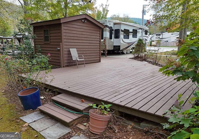 view of wooden deck