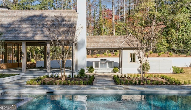 view of pool with a patio