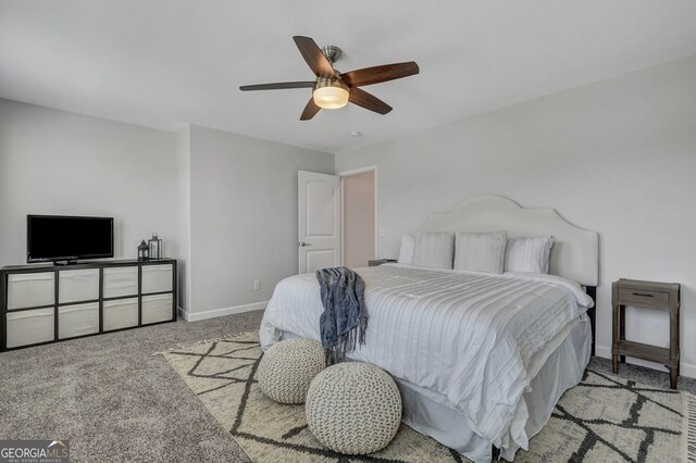 22 Allston Ln, Savannah, GA 31407 - carpeted bedroom with baseboards and ceiling fan