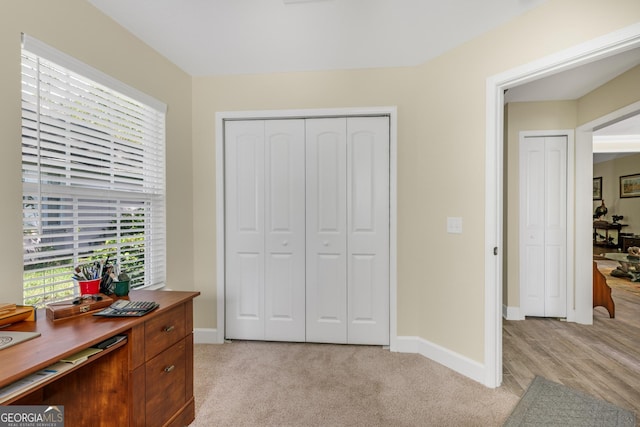 233 Cardinal Cir W, Saint Marys, GA 31558 - bedroom featuring light colored carpet, baseboards, and a closet