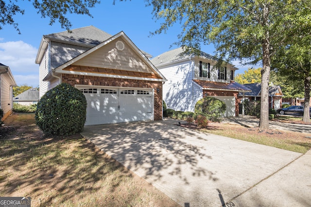 view of front of house featuring a garage