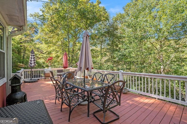 view of wooden deck