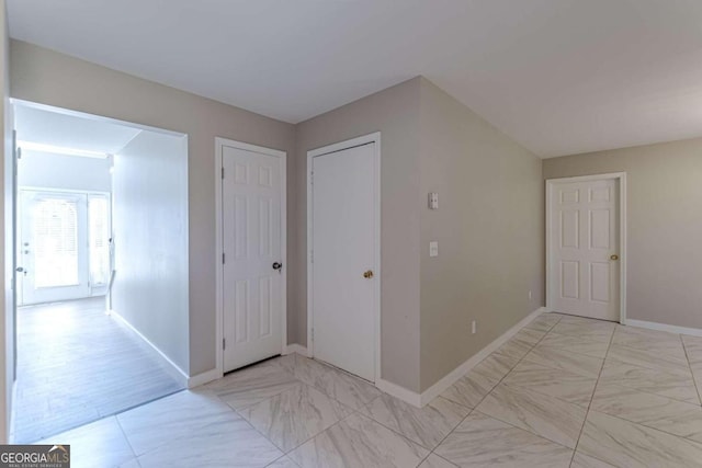 hallway featuring light hardwood / wood-style floors