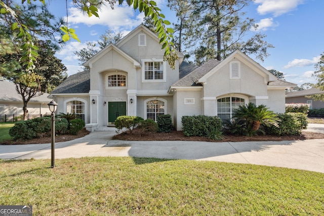 view of property with a front yard