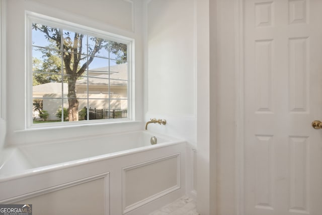 bathroom featuring a bathtub