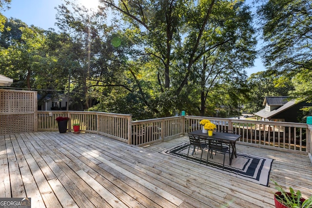 view of wooden terrace