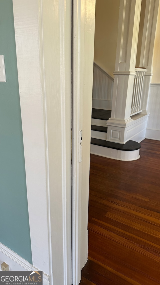 interior space featuring hardwood / wood-style floors