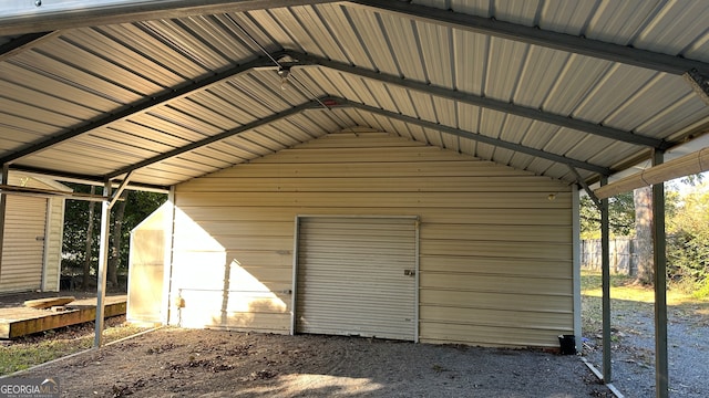 view of outdoor structure featuring a carport