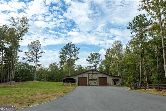 exterior space with a lawn