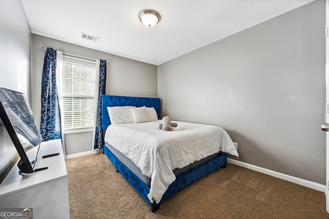 bedroom with carpet floors