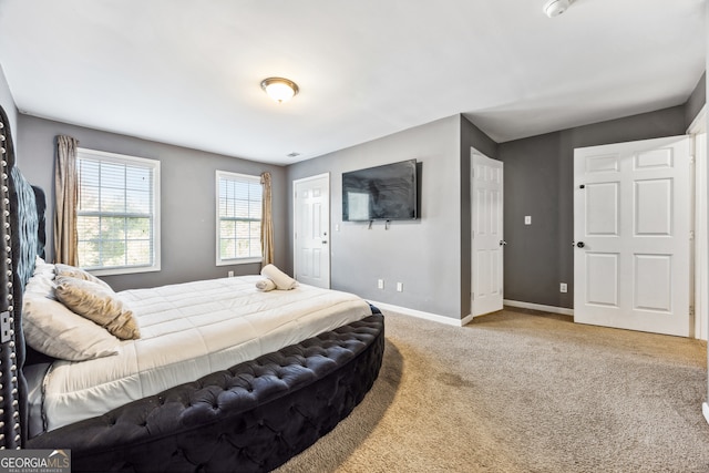 view of carpeted bedroom