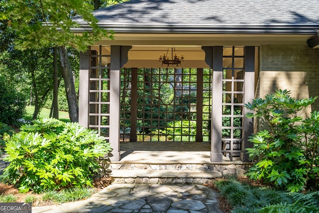 view of doorway to property