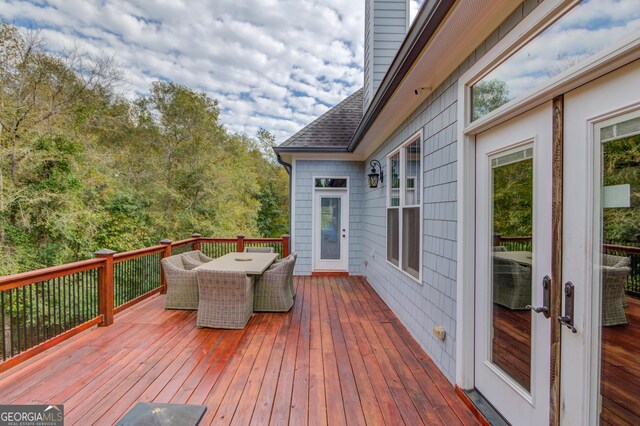 view of wooden deck