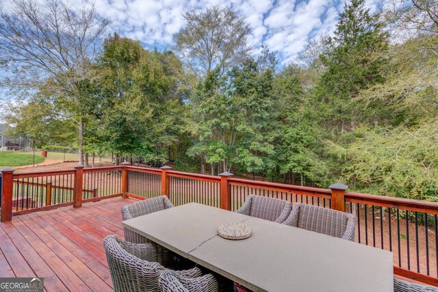 view of wooden terrace