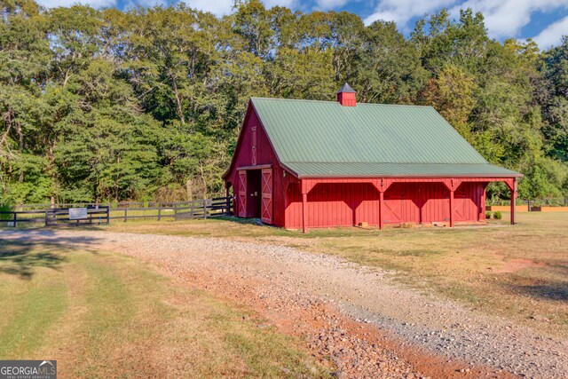 view of horse barn