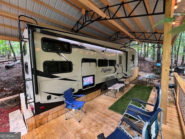 dock area featuring a wooden deck