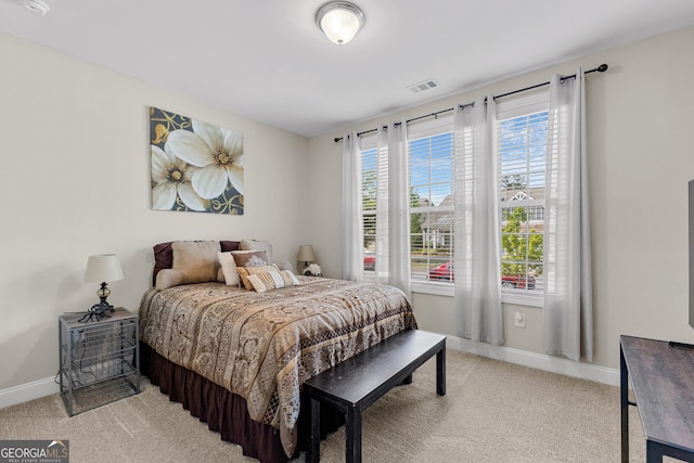 bedroom with carpet floors