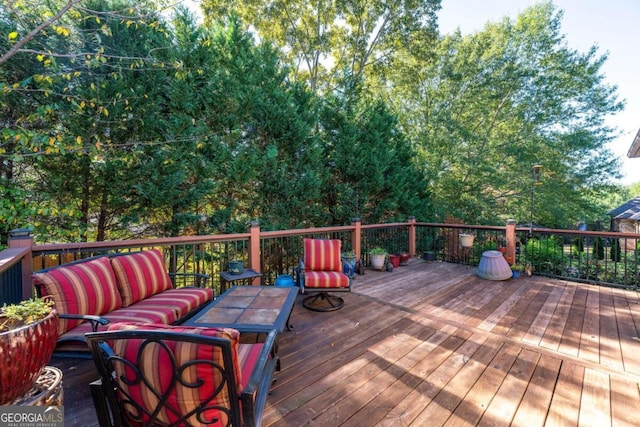 view of wooden deck