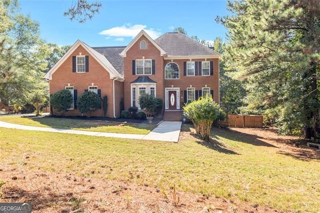 front of property featuring a front lawn