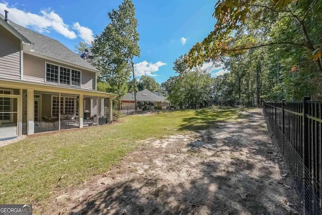 view of yard with a patio