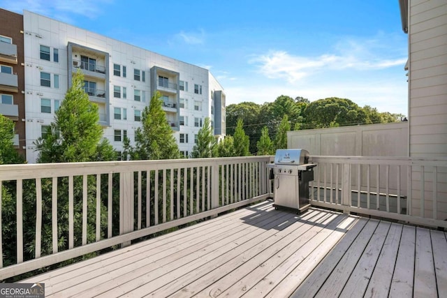 deck with grilling area