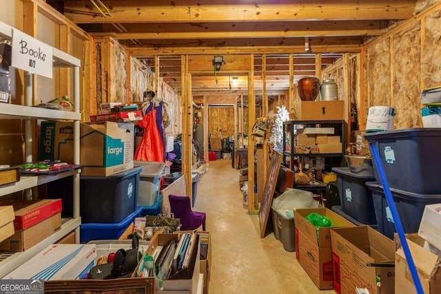 view of storage room