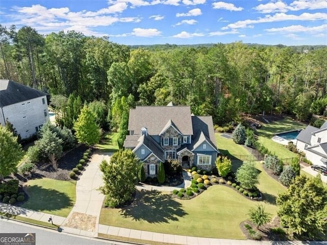 birds eye view of property