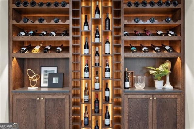 view of wine room