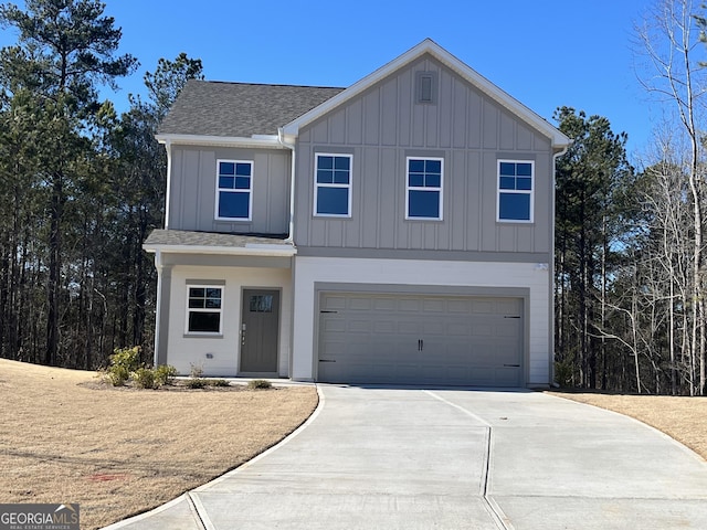 view of front of house featuring a garage