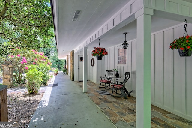 view of patio with covered porch