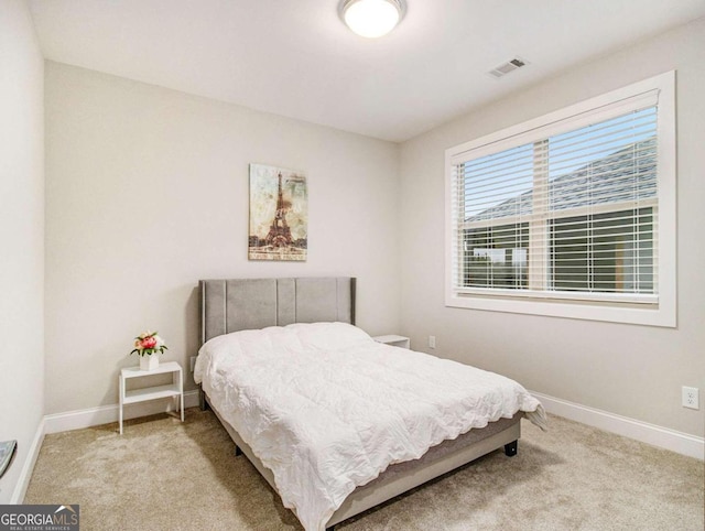 bedroom with carpet floors