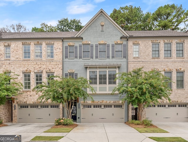 view of property with a garage