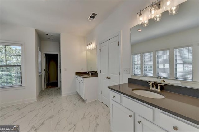 bathroom featuring vanity