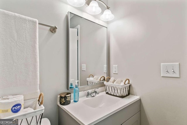 bathroom with vanity