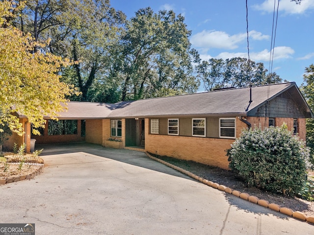 view of ranch-style home