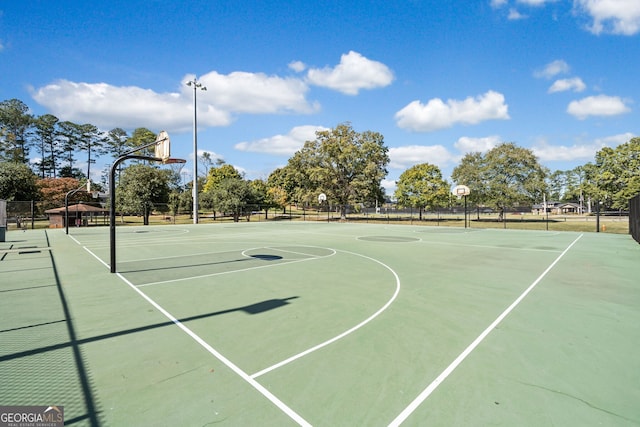 view of sport court