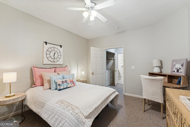 1517 Whitemarsh Way, Savannah, GA 31410 - carpeted bedroom with baseboards and a ceiling fan