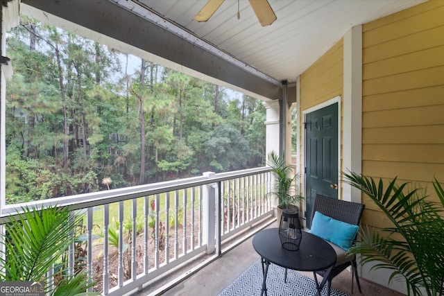 1517 Whitemarsh Way, Savannah, GA 31410 - balcony featuring ceiling fan