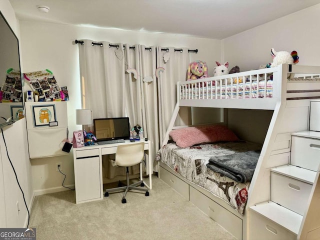 view of carpeted bedroom