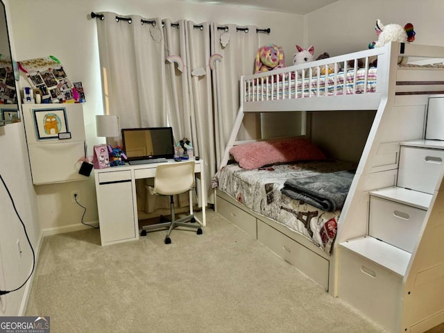 view of carpeted bedroom