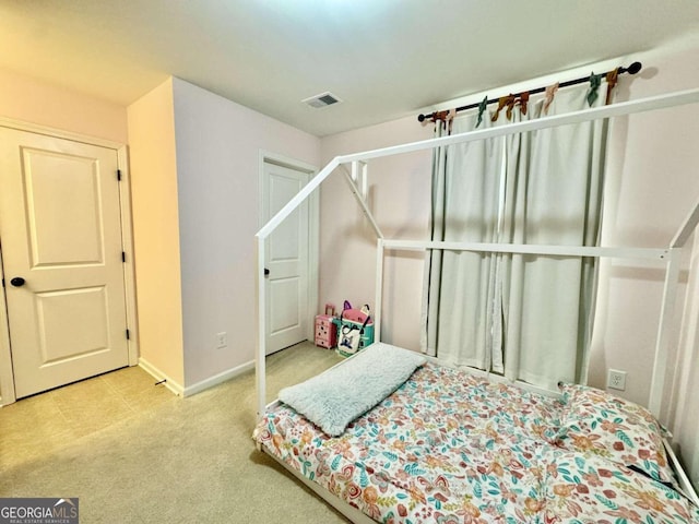 view of carpeted bedroom