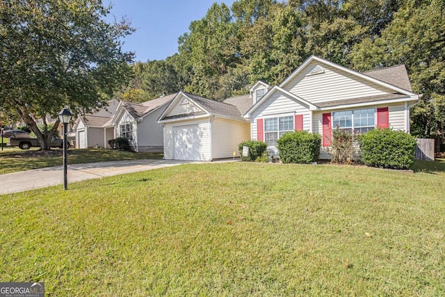 ranch-style house featuring a front yard