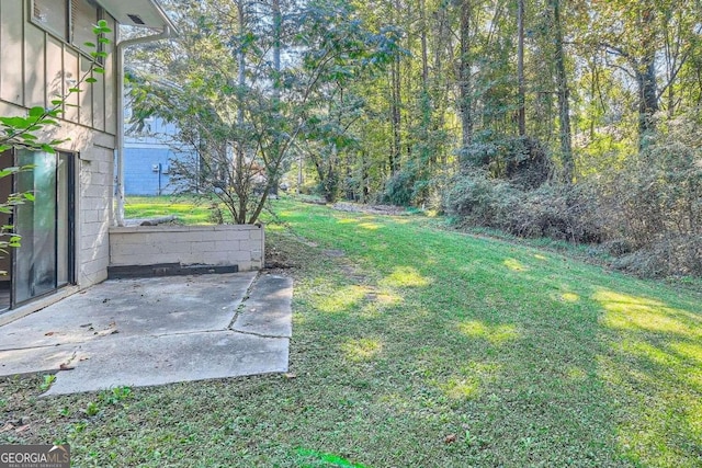 view of yard with a patio