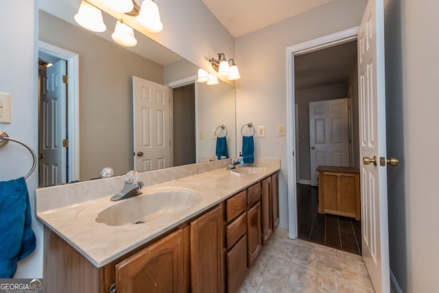 bathroom with vanity