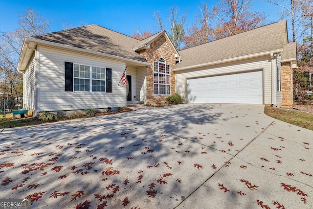 front of property featuring a garage