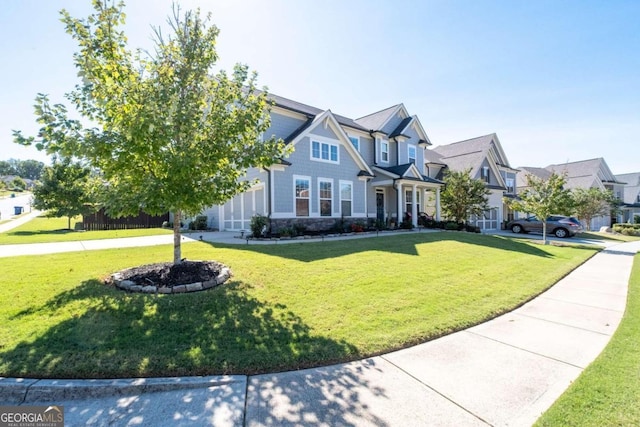 view of front of house with a front yard