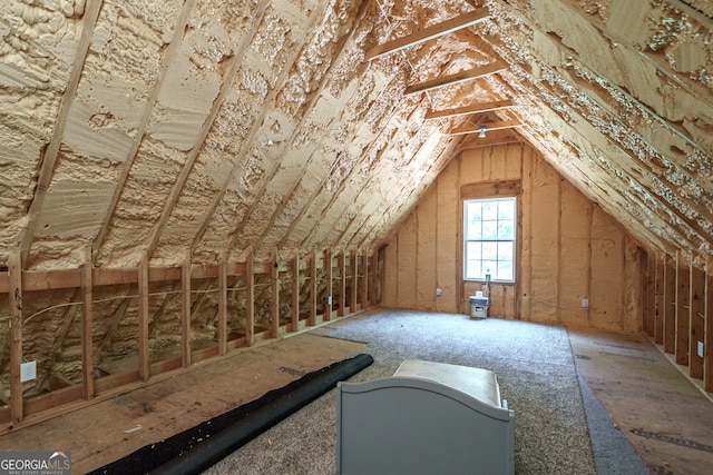 view of attic