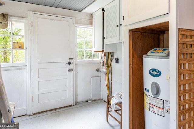 doorway with water heater