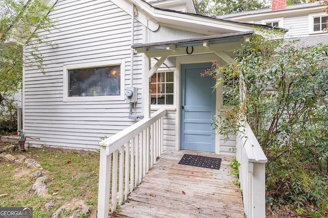 view of doorway to property